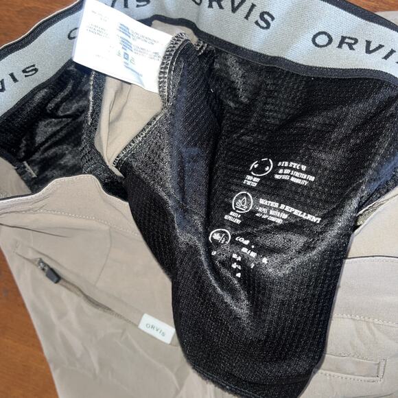 Orvis Pants Mens 32x30(29) Khaki Tech Performance Hiking Trail Trekking - Picture 3 of 7